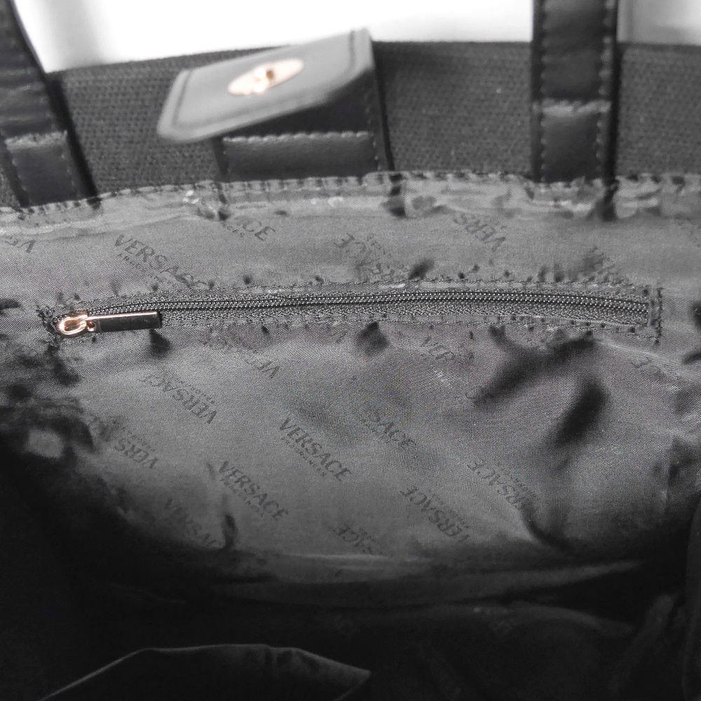 VERSACE Tote Bag Limited Edition NEW Black Gold - Picture 11 of 12